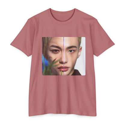 Stray Kids Hyunjin and Felix Lyrics and Face Photo Lightweight T-shirt / Unisex / Kpop