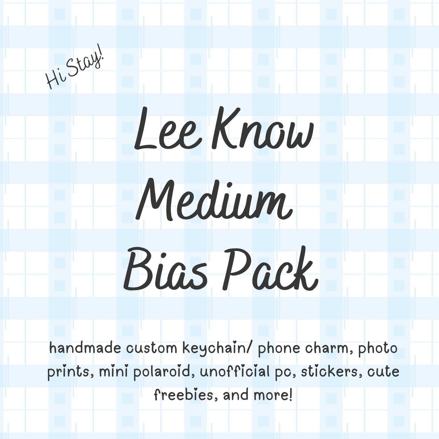 Lee Know MEDIUM/ Stray Kids Bias Pack / Kpop Goodie Bag / Custom Handmade Skz Keychain / Phone Charm/ LoveStayTreasures Handmade