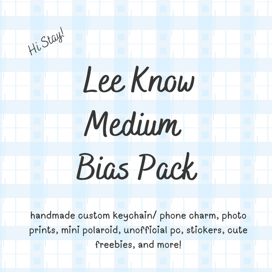 Lee Know MEDIUM/ Stray Kids Bias Pack / Kpop Goodie Bag / Custom Handmade Skz Keychain / Phone Charm/ LoveStayTreasures Handmade