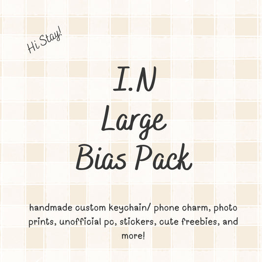 I.N Jeongin Large Stray Kids Bias Pack / Kpop Goodie Bag / Custom Handmade Skz Keychain / Phone Charm/ LoveStayTreasures Handmade