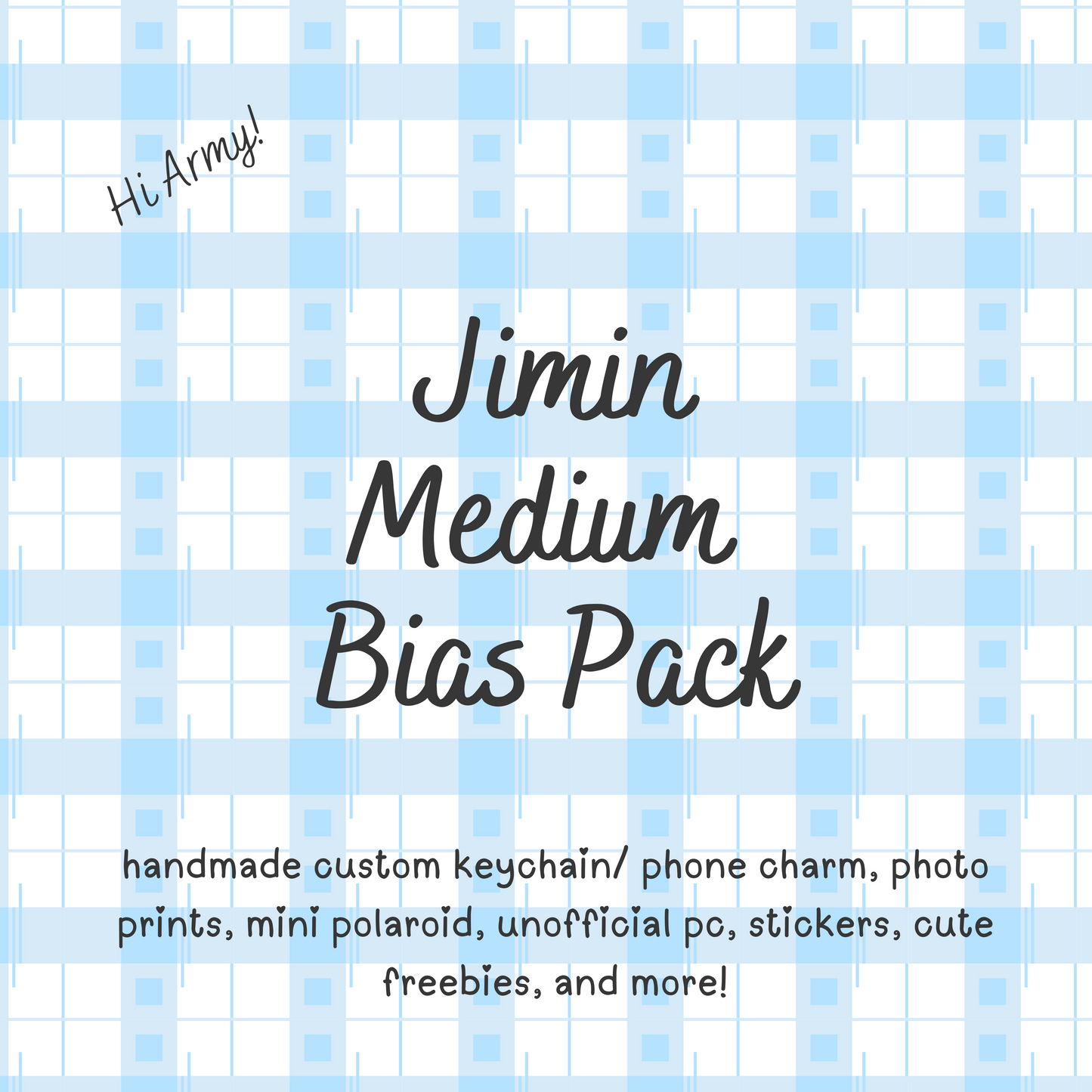 Jimin MEDIUM Bias Pack / Kpop Goodie Bag / Custom BTS Keychain / Phone Charm/ Handmade LoveStayTreasures