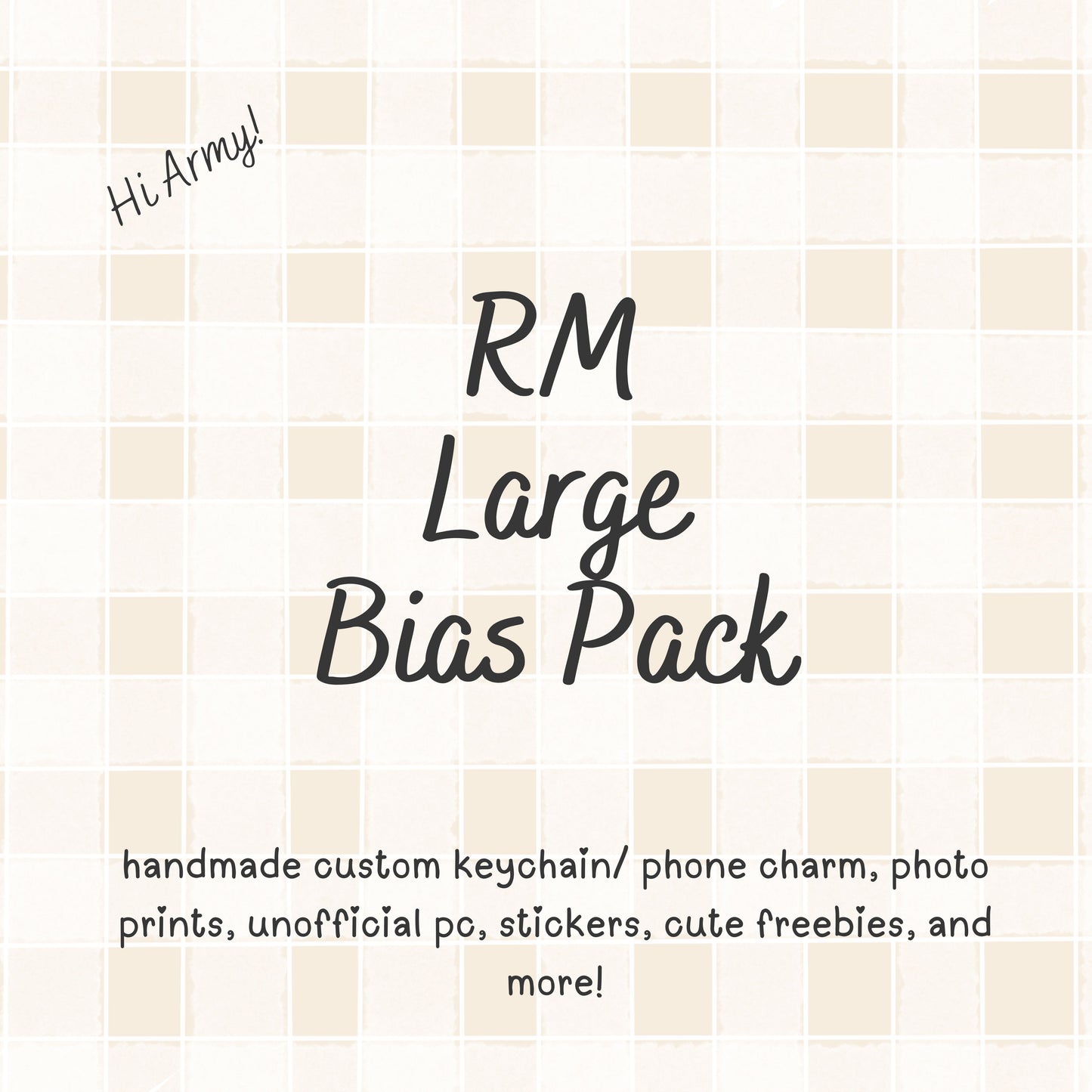 RM Large BTS Bias Pack / Kpop Goodie Bag / Custom BTS Keychain / Phone Charm/ LoveStayTreasures Handmade