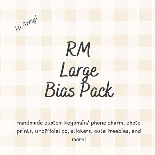 RM Large BTS Bias Pack / Kpop Goodie Bag / Custom BTS Keychain / Phone Charm/ LoveStayTreasures Handmade