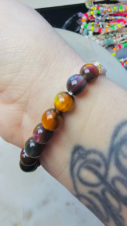 Kpop BTS Texas Concert Arirang Tour Handmade Bracelet with Cat Eye Style Flashy Beads / LoveStayTreasures