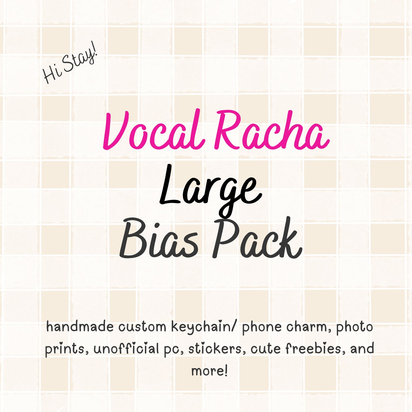 Vocal Racha Large Stray Kids Bias Pack / Kpop Goodie Bag / Custom Handmade Skz Keychain / Phone Charm/ LoveStayTreasures Handmade