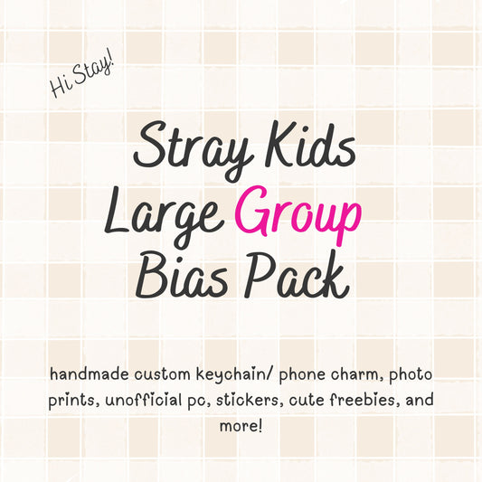 Stray Kids GROUP LargenBias Pack / Kpop Goodie Bag / Custom Skz Keychain / Phone Charm/ LoveStayTreasures Handmade