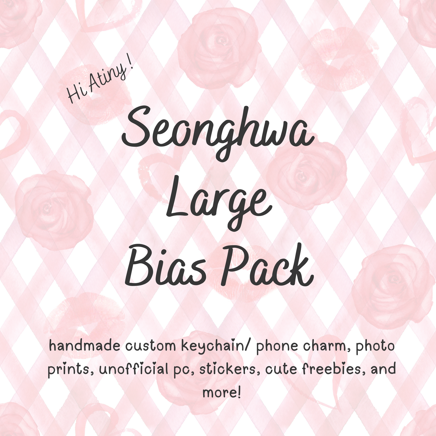 Seonghwa Large Ateez Bias Pack / Kpop Goodie Bag / Custom Keychain / Phone Charm/ LoveStayTreasures Handmade