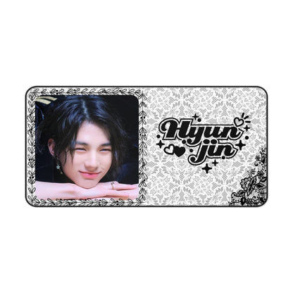 Stray Kids Hyunjin Black Large Desk Mat / Kpop Office Decor