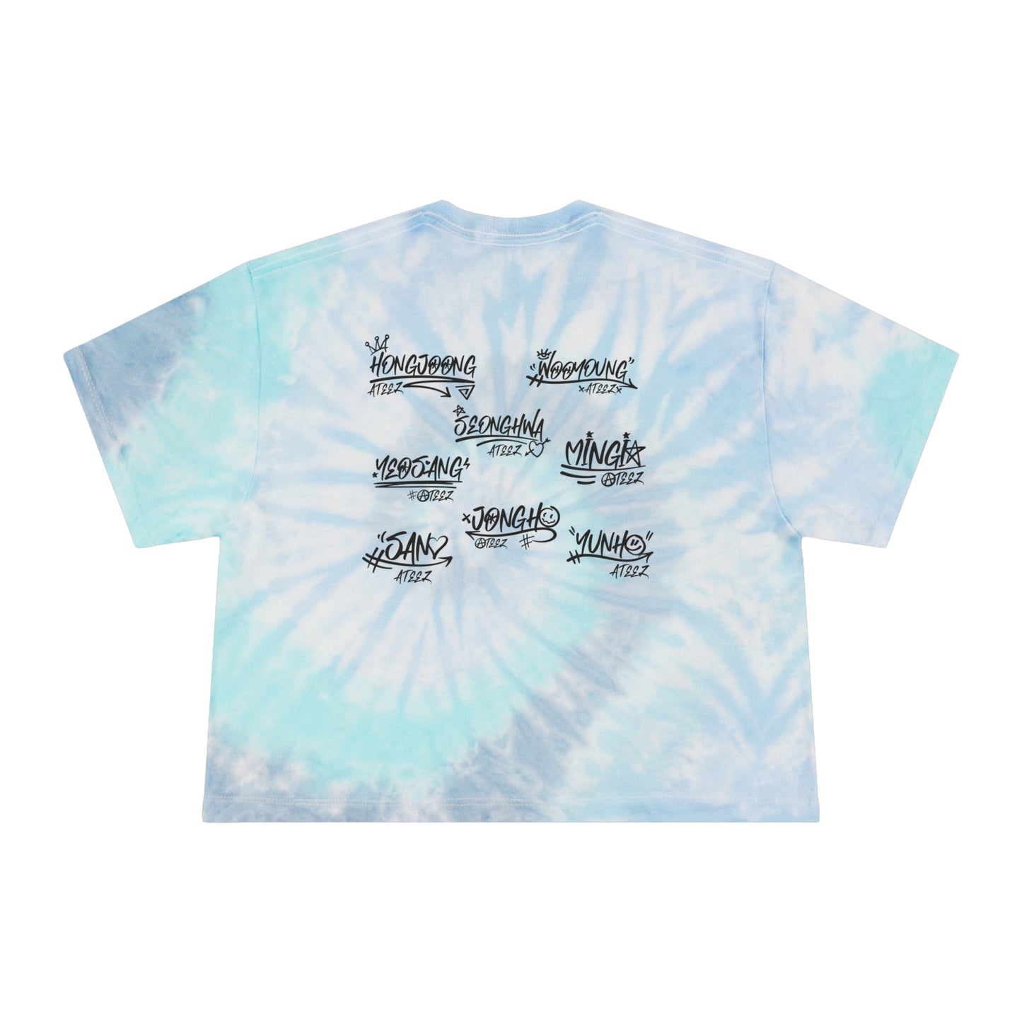 Women's Ateez Ice On My Teeth Tie-Dye Crop Tee