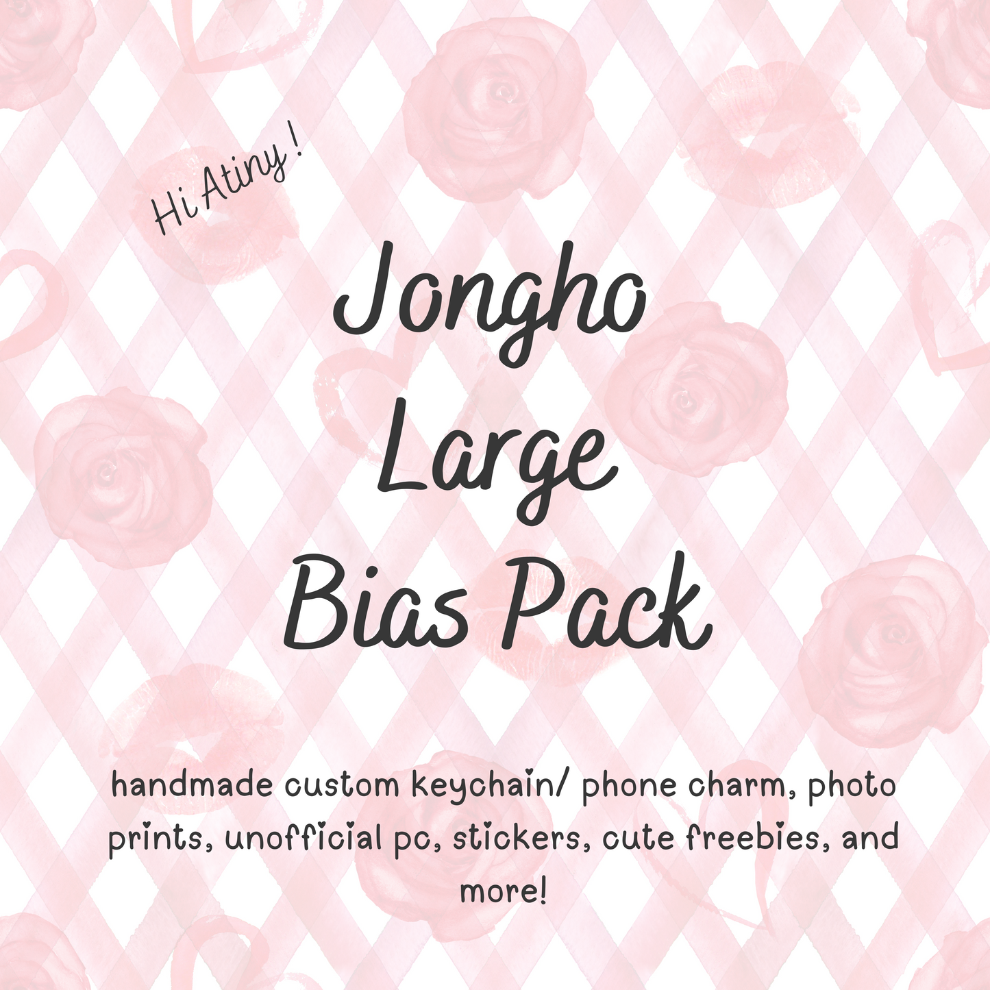 Jongho Large Ateez Bias Pack / Kpop Goodie Bag / Custom Keychain / Phone Charm/ LoveStayTreasures Handmade