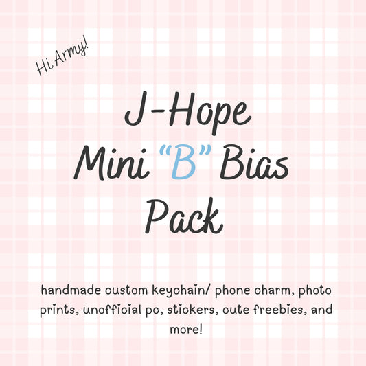 J Hope MINI “B” / BTS Bias Pack / Kpop Goodie Bag / Custom Handmade BTS Keychain / Phone Charm/ Handmade by LoveStayTreasures