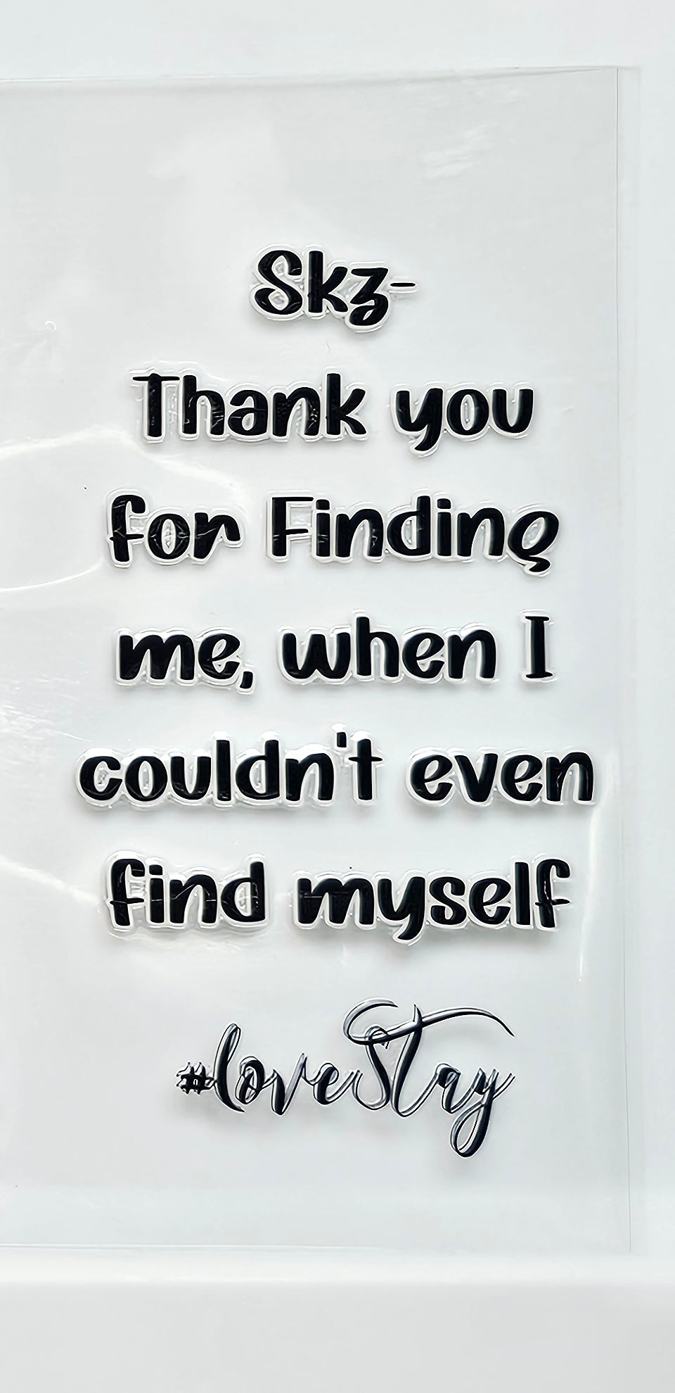 Stray Kids “Thank You For Finding Me” Emotional Decal 16 oz Cup Wrap / Tumbler / Snow Globe Decal