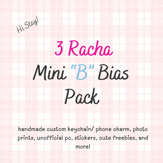 MINI "B" 3 Racha / Stray Kids Bias Pack / Kpop Goodie Bag / Custom Handmade Skz Keychain / Phone Charm/ LoveStayTreasures Handmade