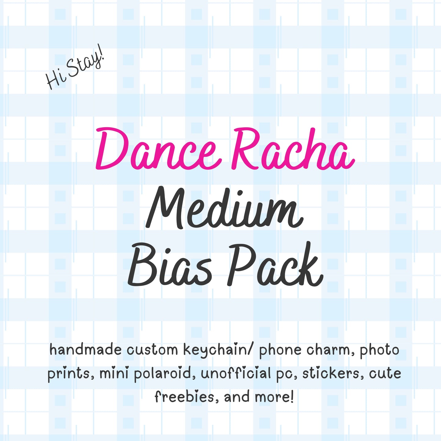 Dance Racha MEDIUM/ Stray Kids Bias Pack / Kpop Goodie Bag / Custom Handmade Skz Keychain / Phone Charm/ LoveStayTreasures Handmade