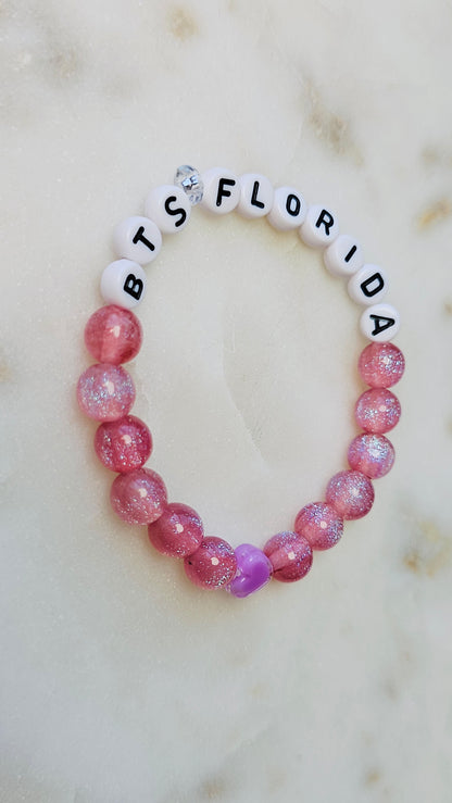 Kpop BTS Florida Concert Arirang Tour Handmade Bracelet with Glitter Style Flashy Beads/ Kpop / LoveStayTreasures Handmade
