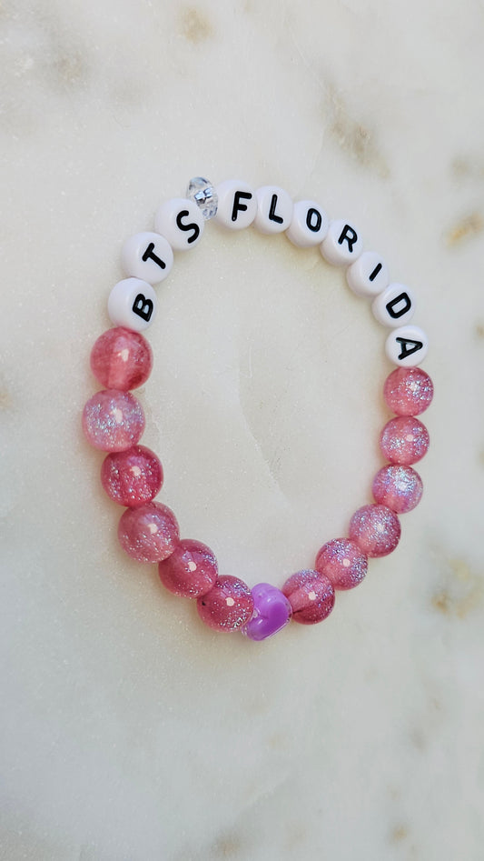 Kpop BTS Florida Concert Arirang Tour Handmade Bracelet with Glitter Style Flashy Beads/ Kpop / LoveStayTreasures Handmade