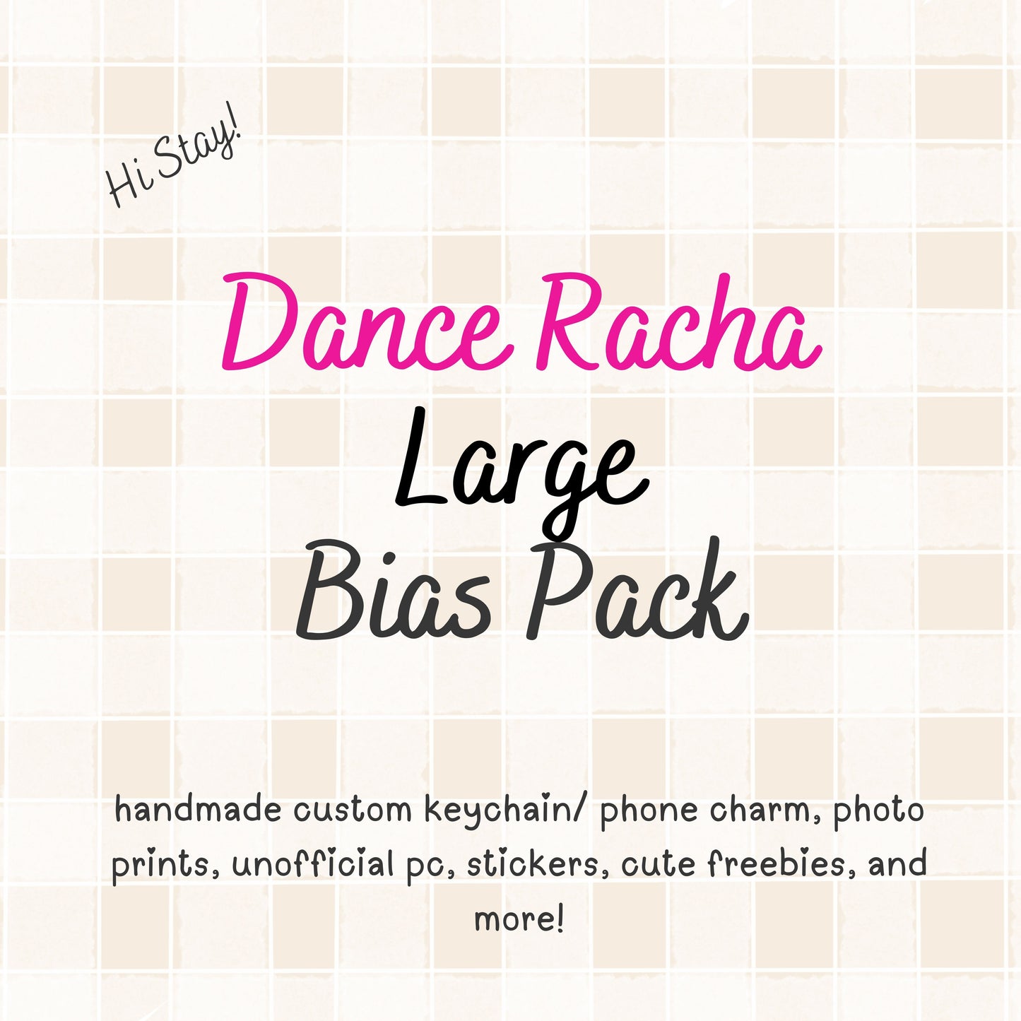 Dance Racha Large Stray Kids Bias Pack / Kpop Goodie Bag / Custom Handmade Skz Keychain / Phone Charm/ LoveStayTreasures Handmade