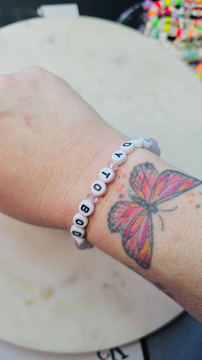Kpop BTS Body to Body Song Lyric Concert Arirang Tour Handmade Pastel Bracelet with Cat Eye Flashy Beads / LoveStayTreasures Handmade