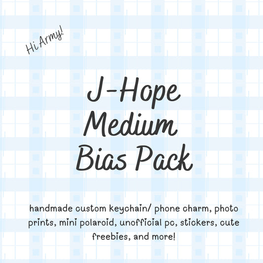 J Hope MEDIUM Bias Pack / Kpop Goodie Bag / Custom BTS Keychain / Phone Charm/ Handmade LoveStayTreasures