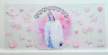 BTS V Taehyung 16 oz Cup Wrap / Tumbler / Snow Globe Decal