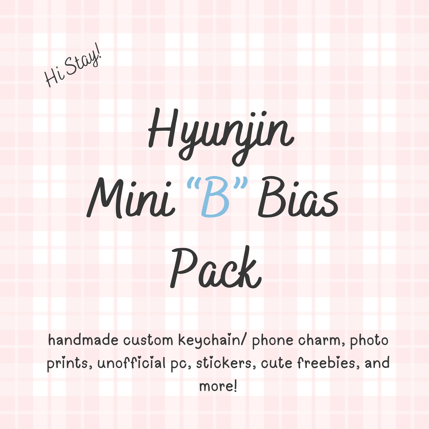 Seungmin MINI “B” / Stray Kids Bias Pack / Kpop Goodie Bag / Custom Handmade Skz Keychain / Phone Charm/ Handmade by LoveStayTreasures