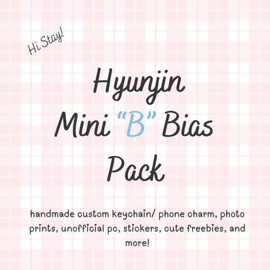 Hyunjin MINI “B” / Stray Kids Bias Pack / Kpop Goodie Bag / Custom Handmade Skz Keychain / Phone Charm/ Handmade by LoveStayTreasures