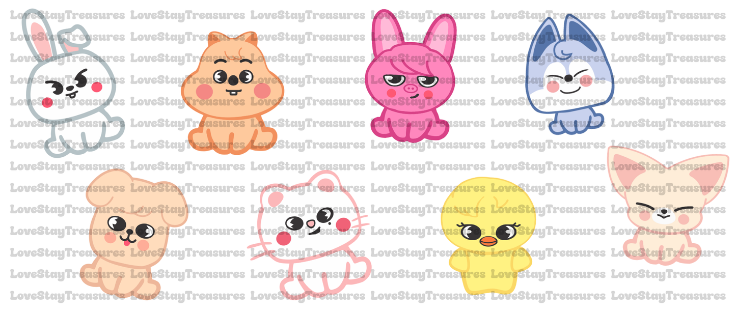 Stray Kids Skzoo 16 oz Cup Wrap / Tumbler / Snow Globe Decal