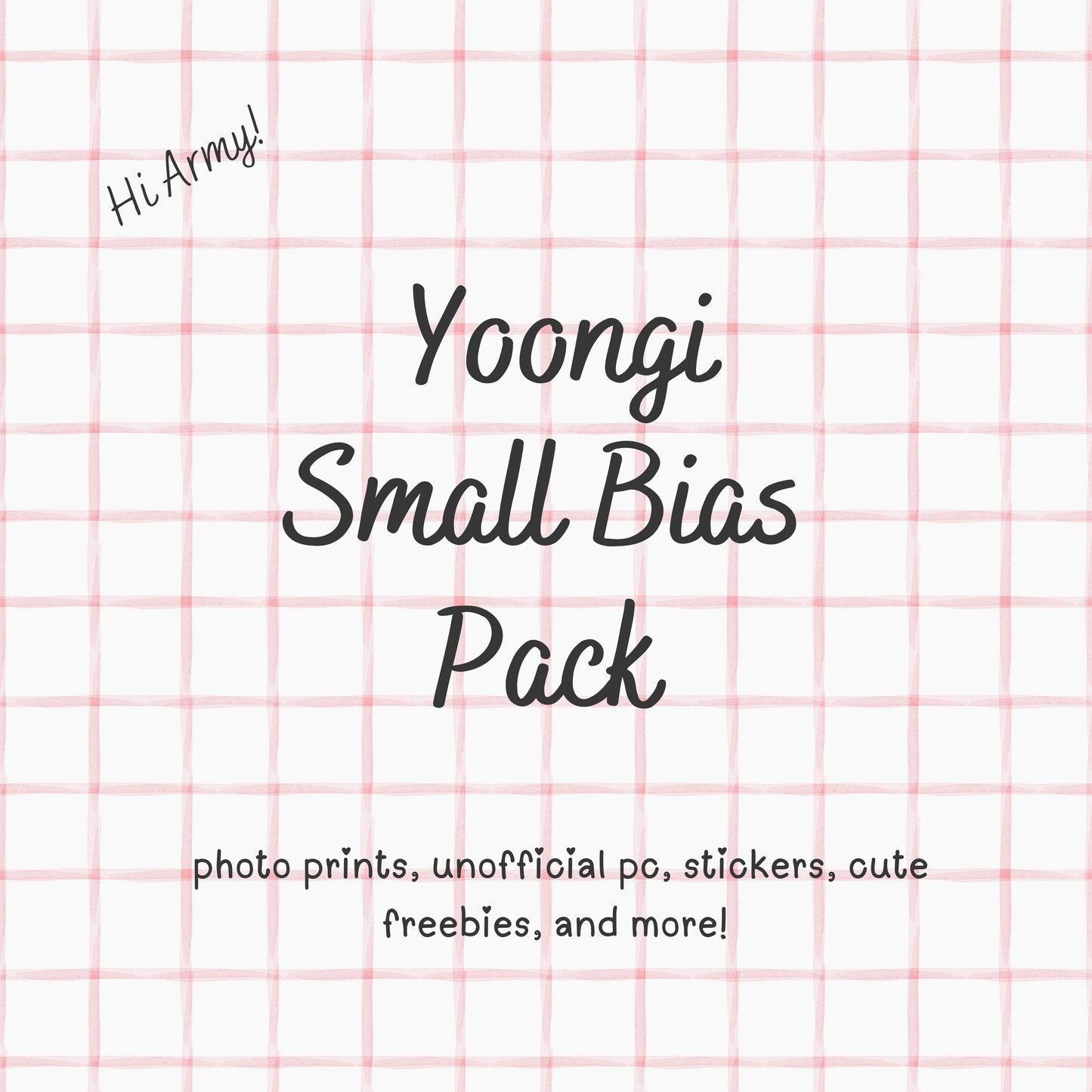 Yoongi SMALL BTS Bias Pack / Kpop Goodie Bag / Custom Handmade Keychain / Phone Charm/ LoveStayTreasures Handmade