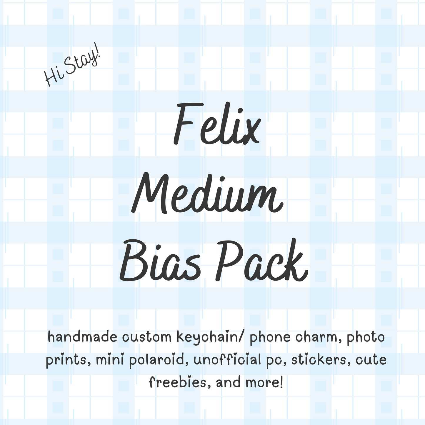 Felix MEDIUM/ Stray Kids Bias Pack / Kpop Goodie Bag / Custom Handmade Skz Keychain / Phone Charm/ LoveStayTreasures Handmade