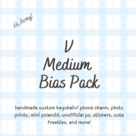 V Taehyung MEDIUM Bias Pack / Kpop Goodie Bag / Custom BTS Keychain / Phone Charm/ Handmade LoveStayTreasures