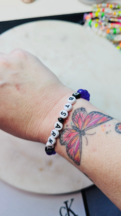 Kpop BTS Army Concert Arirang Tour Handmade Bracelet with Purple Flashy Beads/ Kpop / LoveStayTreasures