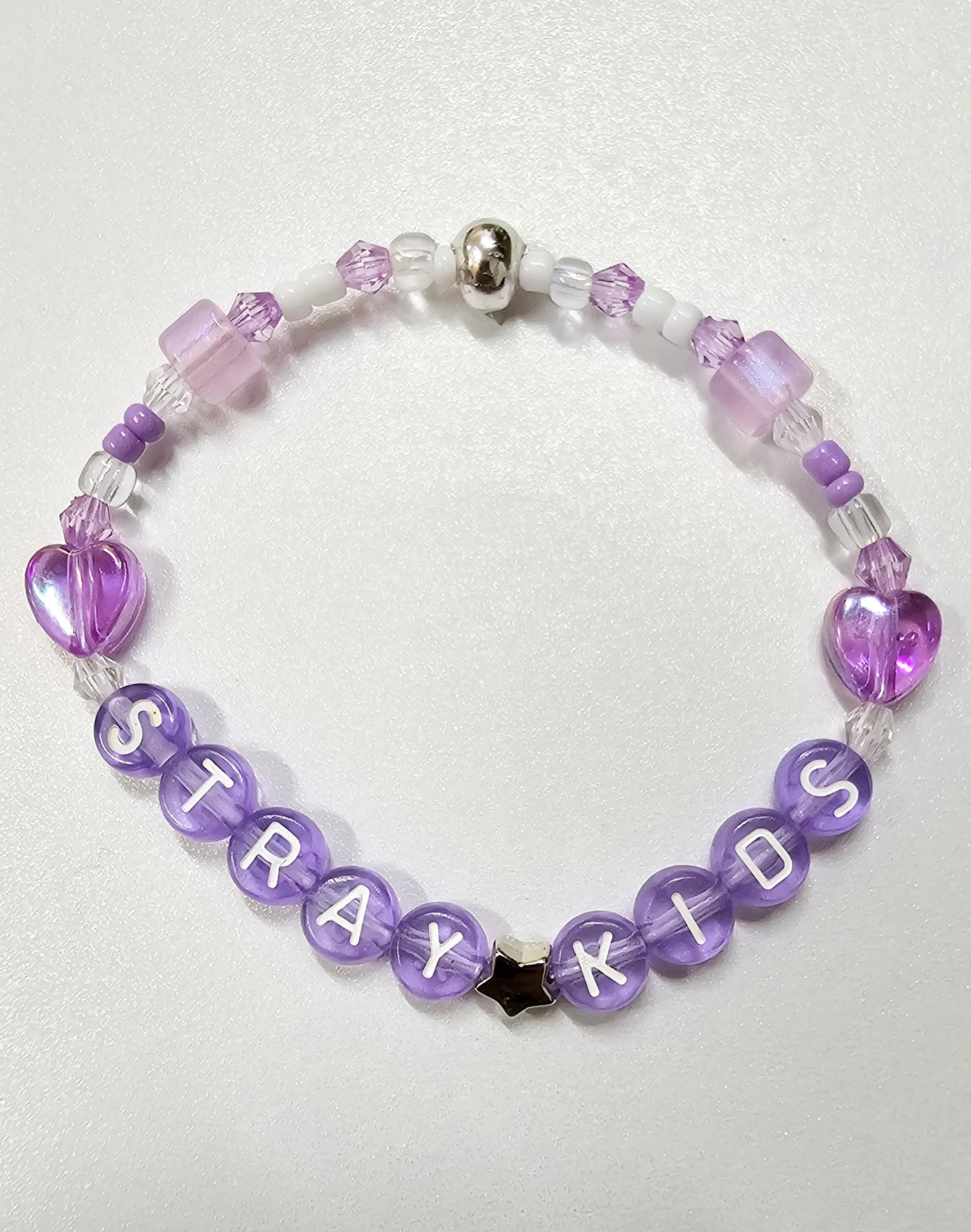 Purple Stray Kids Beaded Bracelet Stray Kids Handmade Merch