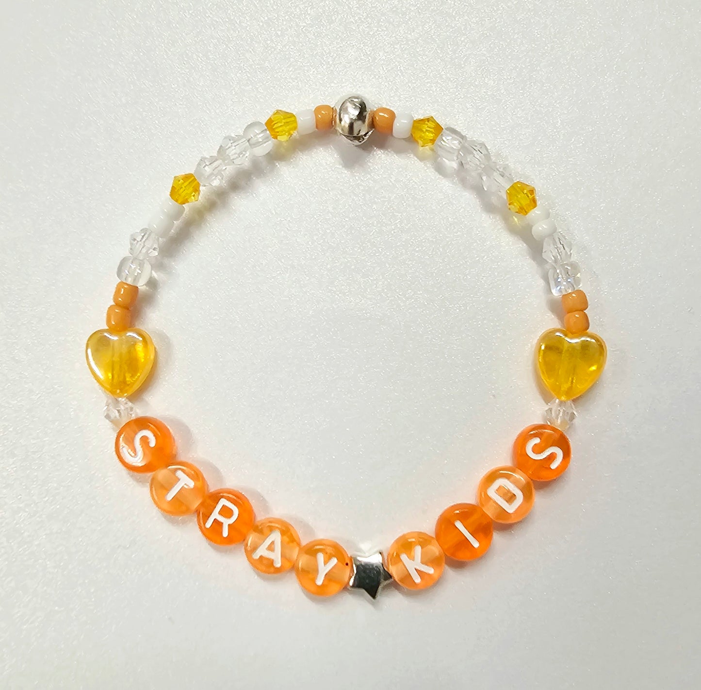 Orange Stray Kids Beaded Bracelet Stray Kids Handmade Merch