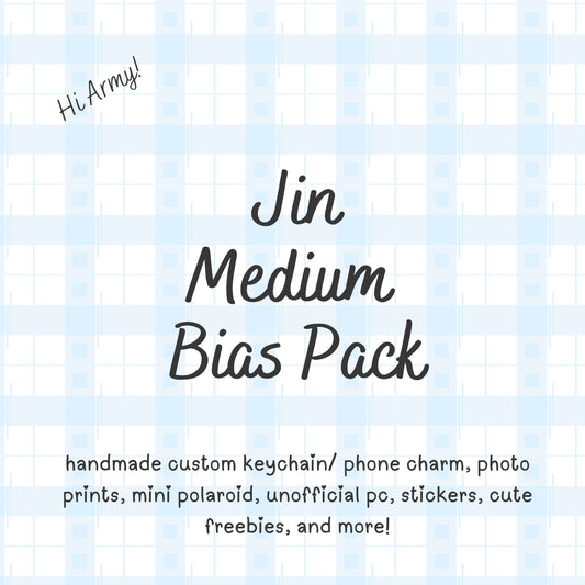 Jin MEDIUM Bias Pack / Kpop Goodie Bag / Custom BTS Keychain / Phone Charm/ Handmade LoveStayTreasures