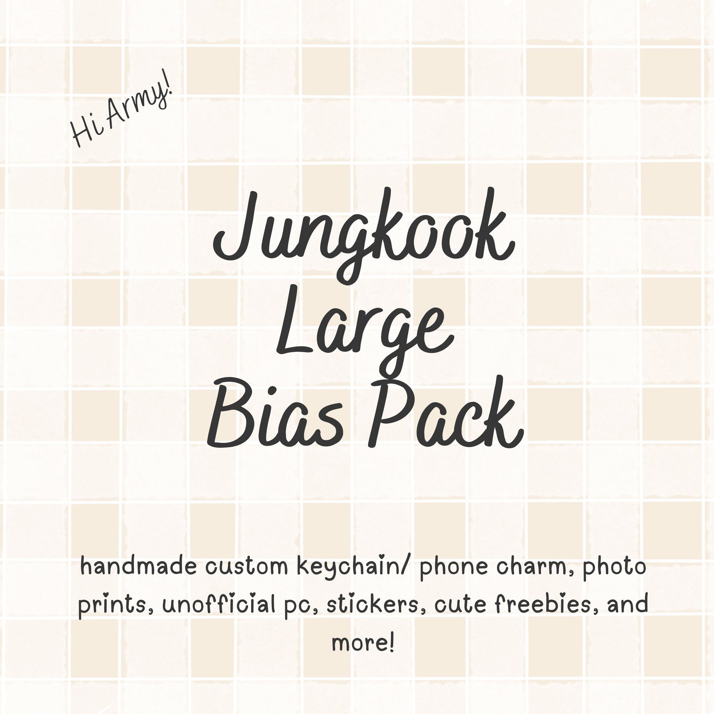 Jungkook Large BTS Bias Pack / Kpop Goodie Bag / Custom Handmade BTS Keychain / Phone Charm/ LoveStayTreasures Handmade