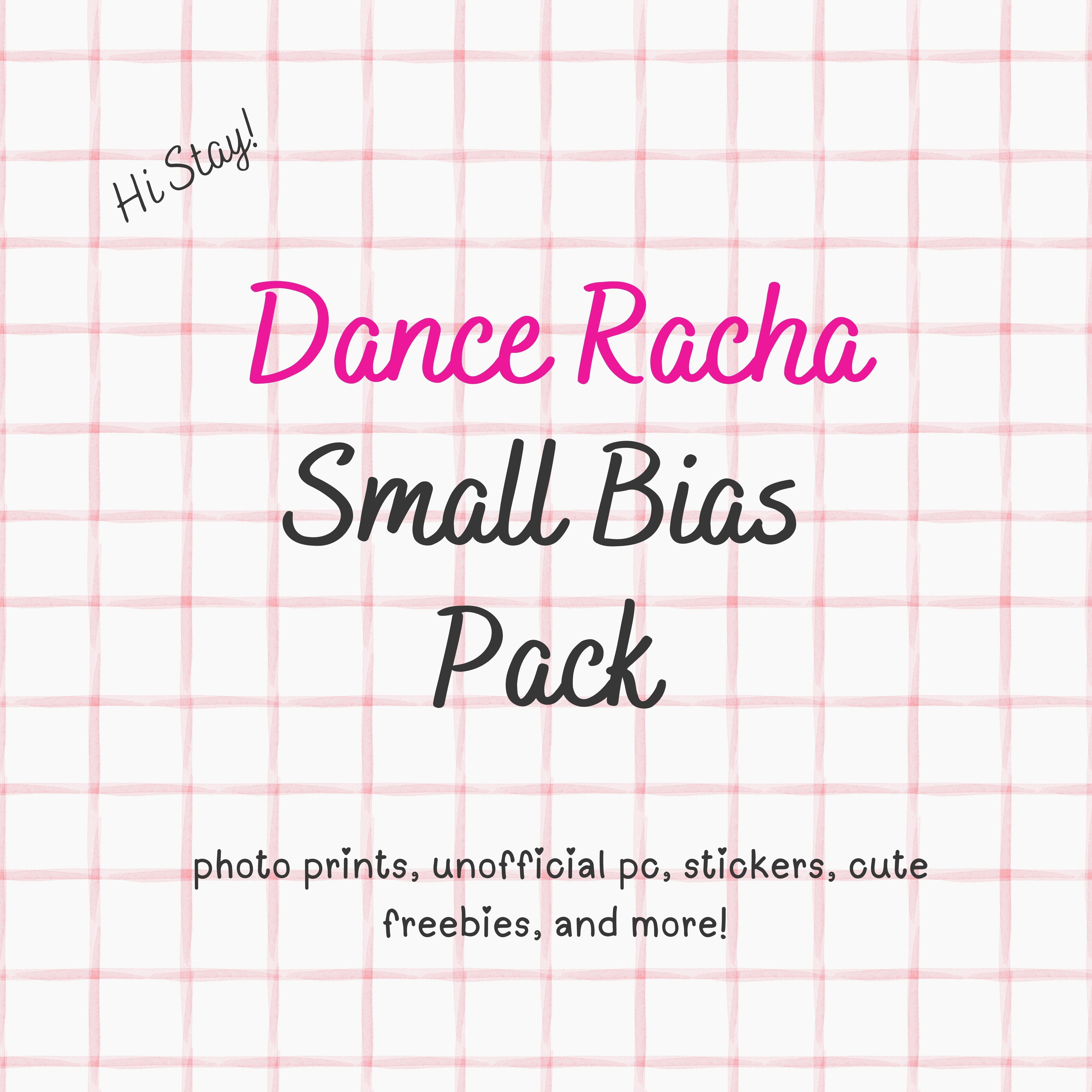 Dance Racha Writing SMALL Dance Racha Stray Kids Bias Pack / Kpop Goodie Bag / Custom Hand ...