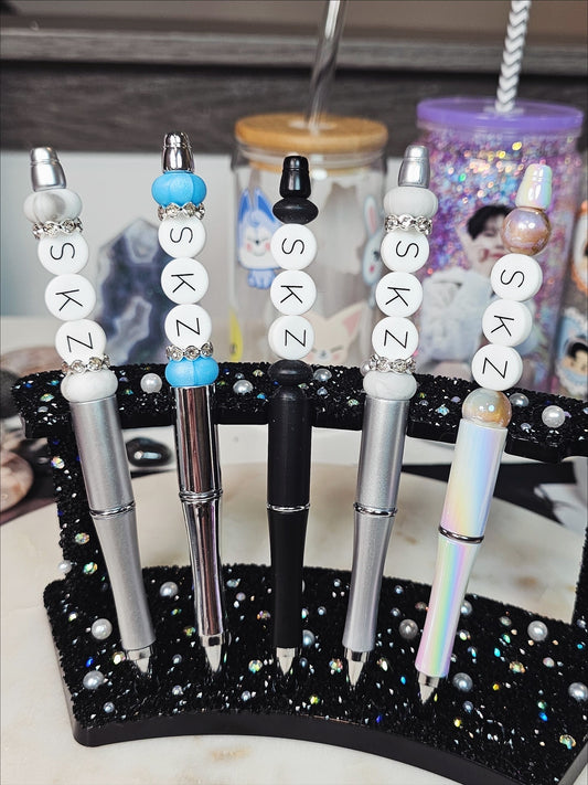 SKZ Silicone Beaded Pen | Stray Kids K-Pop Merch, Cute Fan Pen for Writing, Journaling & Bias Notes and Stray Kids Bias Doodles 🙌🏼