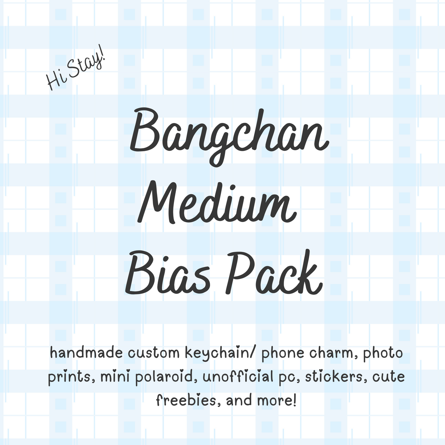 Bangchan MEDIUM/ Stray Kids Bias Pack / Kpop Goodie Bag / Custom Handmade Skz Keychain / Phone Charm/ LoveStayTreasures