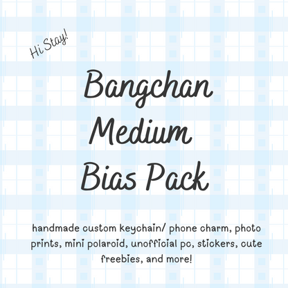 Bangchan MEDIUM/ Stray Kids Bias Pack / Kpop Goodie Bag / Custom Handmade Skz Keychain / Phone Charm/ LoveStayTreasures