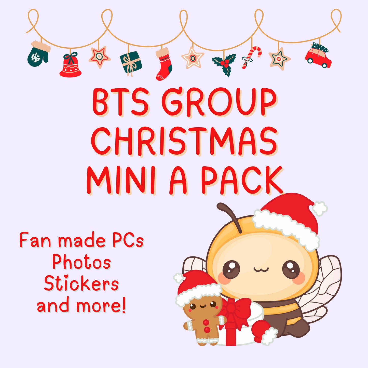 BTS CHRISTMAS GROUP Mini A Bias Pack / Kpop Goodie Bag