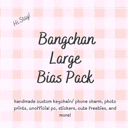 Bangchan Large Stray Kids Bias Pack / Kpop Goodie Bag / Custom Handmade Skz Keychain / Phone Charm/ LoveStayTreasures Handmade