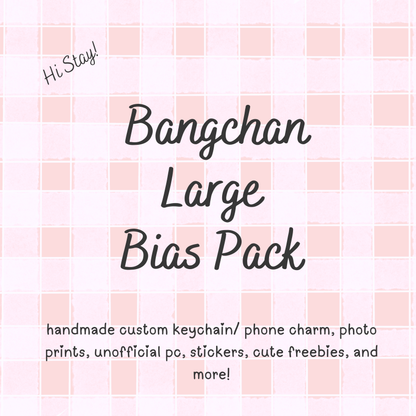 Bangchan LARGE Bias Pack/ Custom Handmade Skz Keychain / Phone Charm/ / Kpop Goodie Bag /  LoveStayTreasures Handmade