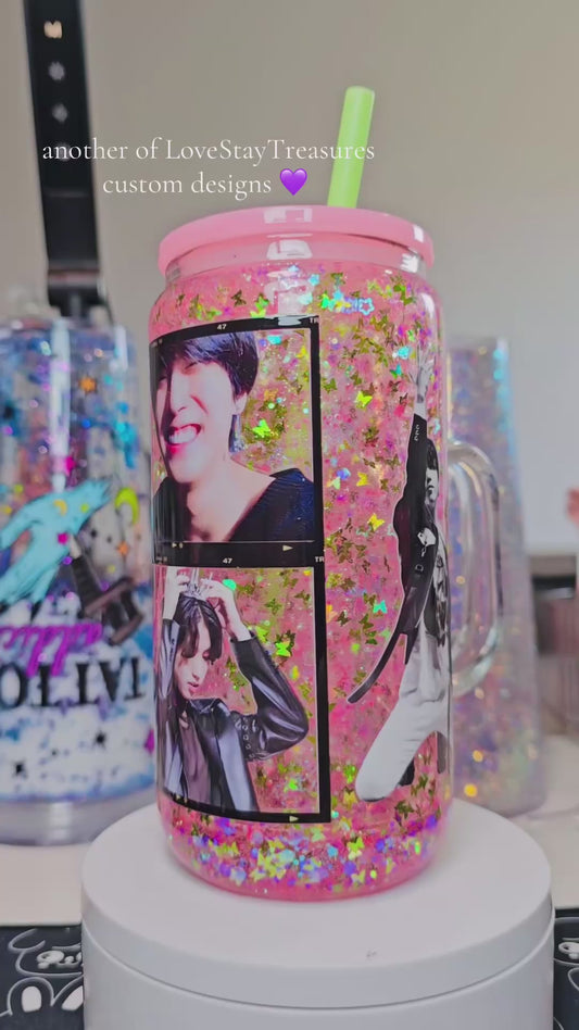 Stray Kids Han 16 oz Cup Wrap / Tumbler / Snow Globe Decal