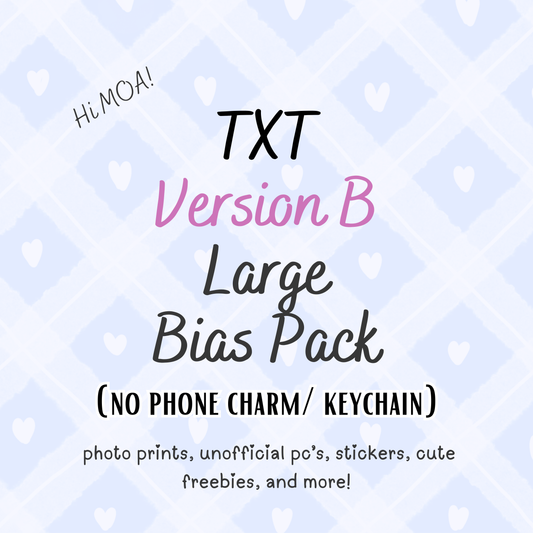TXT VERSION B Large Bias Pack(NO KEYCHAIN / PHONE CHARM) / Kpop Goodie Bag LoveStayTreasures Handmade